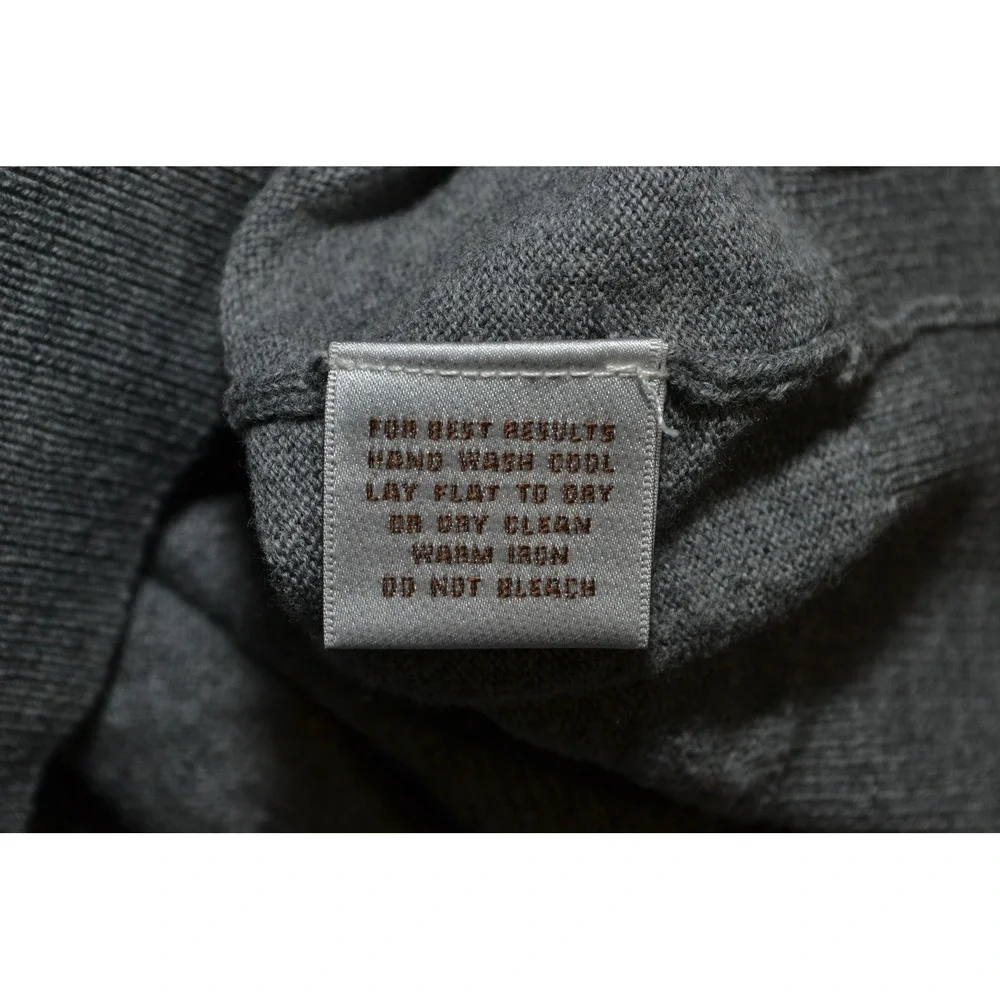 Peter Millar Sweater Mens XL Gray 1/4 Zip Mock Neck Merino Wool Pullover‎